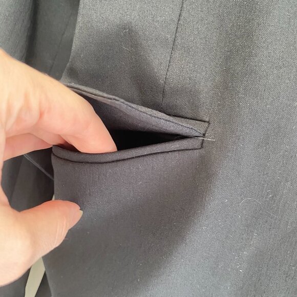 NWT EXPRESS Fitted Blazer Jacket SZ 10 Black Notch Collar 3 Button Office Career - Picture 4 of 8